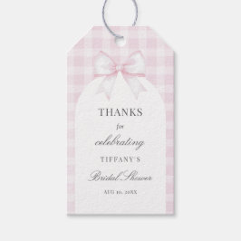 Etiqueta Para Presente She's Tying The Knot Pastel Pink Bow Bridal Shower