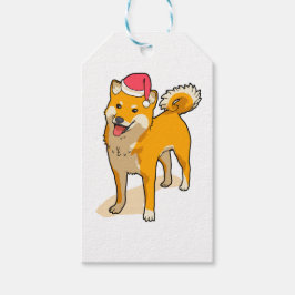 Etiqueta Para Presente Shiba Inu Papai Noel Natal