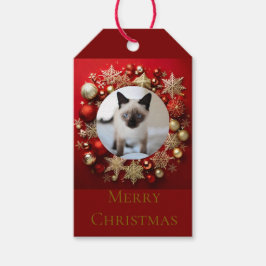 Etiqueta Para Presente Siamese cat christmas