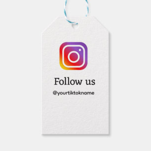 Etiqueta Para Presente siga-nos Instagram username social media add QR