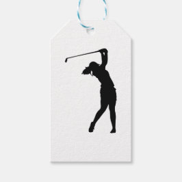 Etiqueta Para Presente Silhueta de Pessoa de Esportes de Golfe Golfer