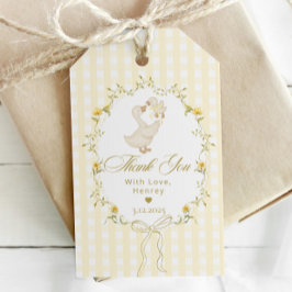 Etiqueta Para Presente Silly Goose Gingham Kids Birthday Spring Thank you