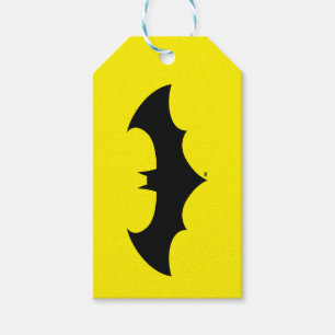 Etiqueta Para Presente Símbolo Batman Logotipo Silhuette Bat Simples