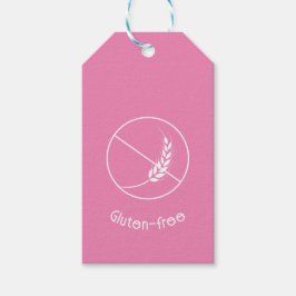 Etiqueta Para Presente Símbolo Livre de Luten Bonito Cor-de-rosa branco
