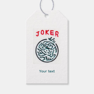 Etiqueta Para Presente Símbolo MahJong - Joker do azulejo