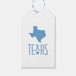 Etiqueta Para Presente Símbolos do Texas, estado do Texas, azul