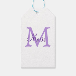 Etiqueta Para Presente simple minimal add name monogram pink red throw