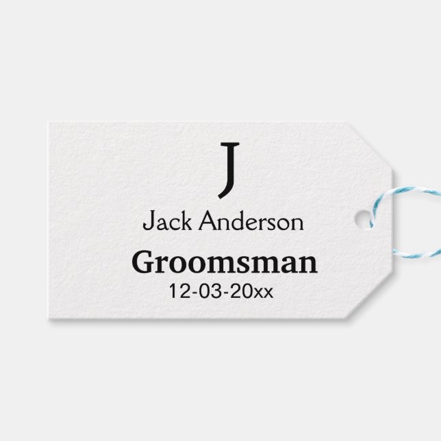 Etiqueta Para Presente SIMPLE MINIMAL adicione seu nome presente personal (Frente (horizontal))