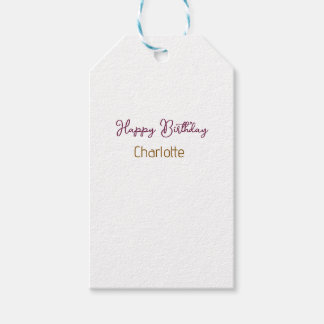 Etiqueta Para Presente SIMPLE MINIMAL.CUTE ADICIONE NOME BEBÊ feliz anive