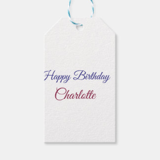 Etiqueta Para Presente SIMPLE MINIMAL.CUTIE ADD NAME BABY happy birthday 