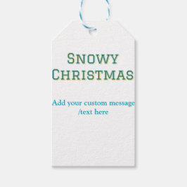 Etiqueta Para Presente Simple minimal green happy holidays Christmas 
