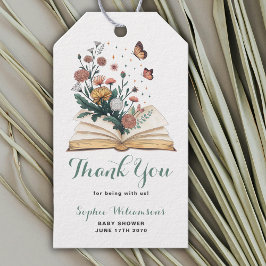 Etiqueta Para Presente Simple New Chapter Storybook Flowers Baby Shower 