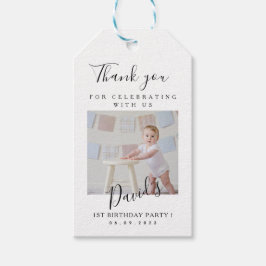 Etiqueta Para Presente Simples Bebê Transformando Uma Foto De Primeiro An