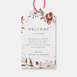 Etiqueta Para Presente Simples Casamento Floral Bem-Vindo