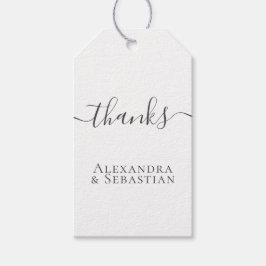 Etiqueta Para Presente Simples Casamento Personalizado Elegante Obrigado