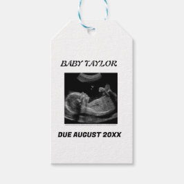 ETIQUETA PARA PRESENTE SIMPLES E DOCE: ANÚNCIO DE BEBÊ