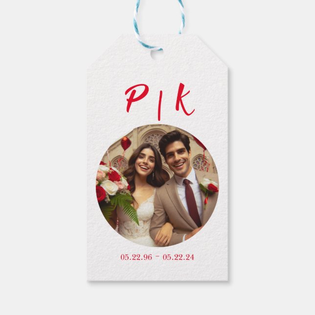 Etiqueta Para Presente Simples Feliz Aniversário Foto Branca Espanhola (Verso)