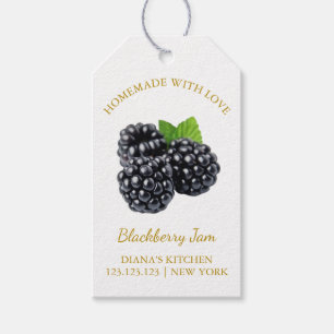 Etiqueta Para Presente Simples Homemade Blackberry Jam Hang Tag l White