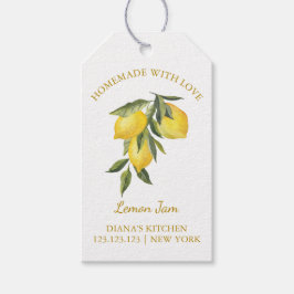 Etiqueta Para Presente Simples Homemade Lemon Jam Hang Tag l White