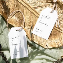 Etiqueta Para Presente Simples Manuscrito De Casamento Minimalista