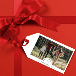 Etiqueta Para Presente Simples Natal da Família Minimalística Moderna