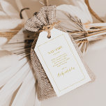 Etiqueta Para Presente Simples Natal Elegante | Boas-vindas ao Casamento<br><div class="desc">Este simples e elegante Natal | as etiquetas de presentes de casamento branco são perfeitas para o seu casamento no inverno moderno minimalista. A clássica caligrafia de luxo de ouro, junto com o tradicional fundo branco, tudo junto com um quadro mínimo, é certamente para completar a vibração colorida que você...</div>