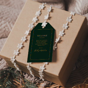 Etiqueta Para Presente Simples Natal Elegante Boas-vindas ao Casamento