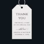 Etiqueta Para Presente Simples obrigado de casamento clássico e minimalis<br><div class="desc">Obrigado clássico preto e branco e limpo que marcas para um casamento minimalista elegante. Entre em contato comigo se precisar de itens adicionais.</div>