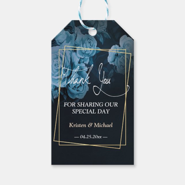 Etiqueta Para Presente Simples obrigado de quadros geométricos Dourados d (Frente)