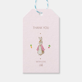 Etiqueta Para Presente Simples rosa Peter o Rabbit