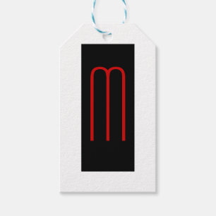 Etiqueta Para Presente Simples Simples Simples Monograma Único Branco