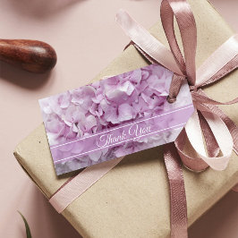 Etiqueta Para Presente Sinais de Favoritos de Casamento de Hydrangea Rosa