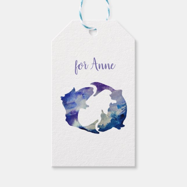 Etiqueta Para Presente Sinal de Astrologia de peixes (Frente)