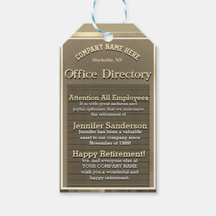 Etiqueta Para Presente Sinal de Baixa de Vintagem Dourada Personalizado