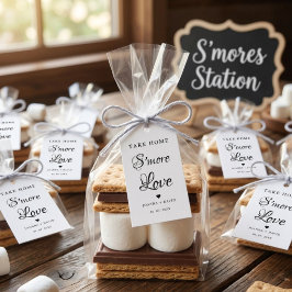 Etiqueta Para Presente Sinal de Casamento Leve Amor de S'more para Levar 