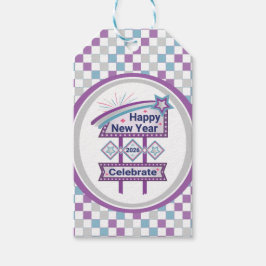 Etiqueta Para Presente Sinal de Feliz ano novo Retroativo - Comemorar a M