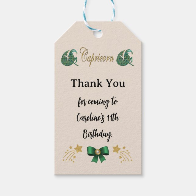 Etiqueta Para Presente Sinal Zodíaco Pintado - Capricórnio (Frente)