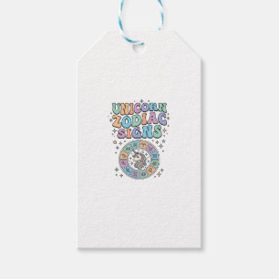 Etiqueta Para Presente Sinal Zodíaco Unicórnio Design Vetorial Kawaii_1
