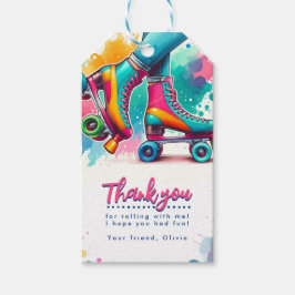 Etiqueta Para Presente Skate Colorido Roller Aniversário Obrigado