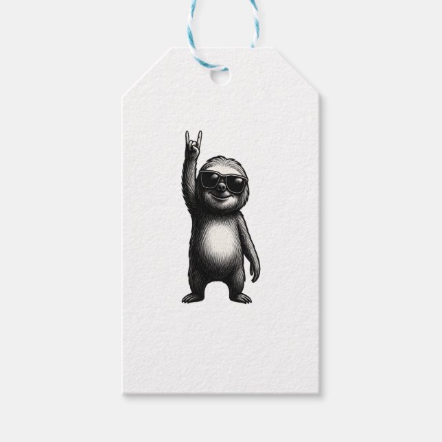 Etiqueta Para Presente Sloth Rocking Dance (Frente)