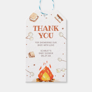 Etiqueta Para Presente S'more Bonfire Chá de fraldas Favor Tags