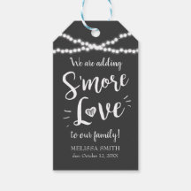 Smore Love s Favor Chá de fraldas preto simples