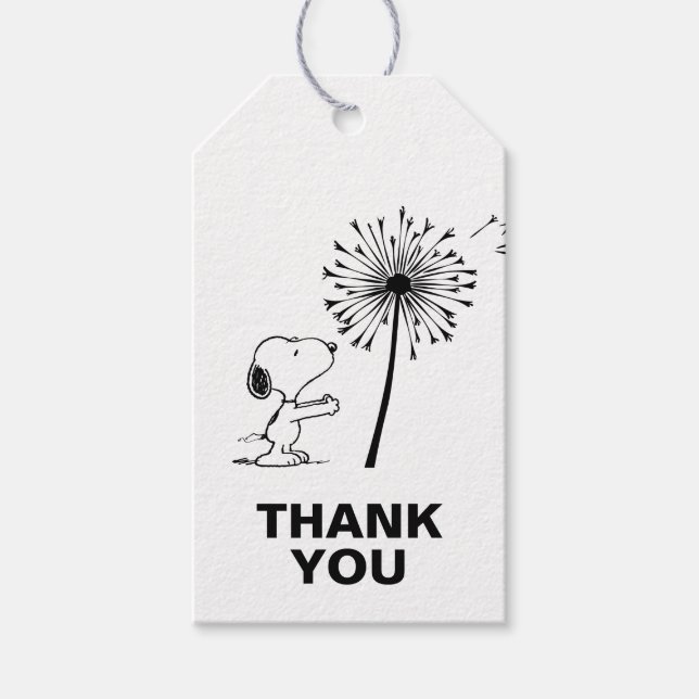 Etiqueta Para Presente Snoopy Com Dandelion (Frente)