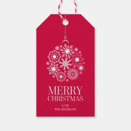 Etiqueta Para Presente Snowflake Ornament Merry Christmas Gift Tag
