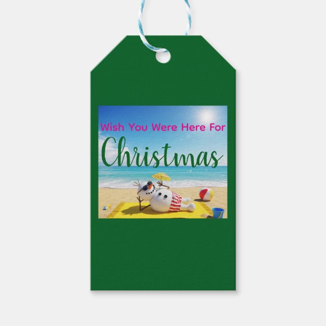 Etiqueta Para Presente Snowman (Frente)
