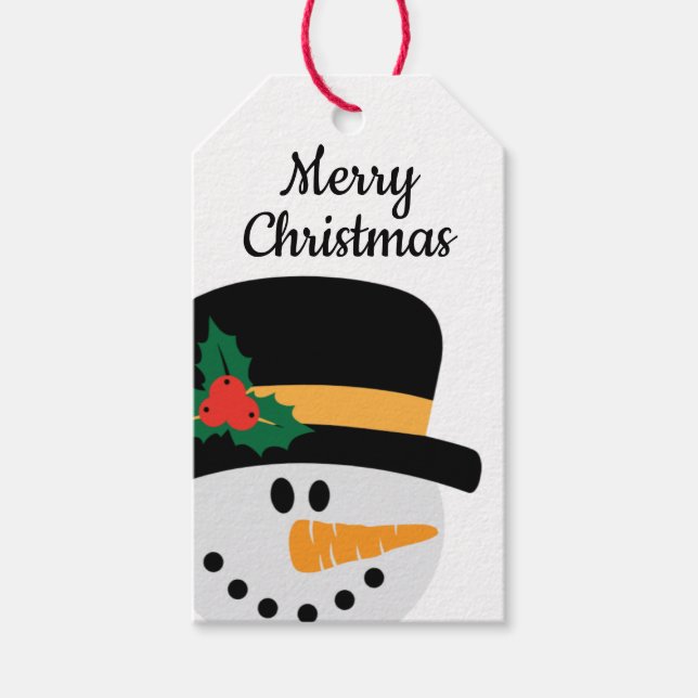 Etiqueta Para Presente Snowman Christmas (Frente)