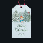Etiqueta Para Presente Snowman Christmas<br><div class="desc">Adicione estas bonitas etiquetas de presentes de Natal do Snowman à sua lista de Natal! Tudo pronto para você personalizar! Misture e combine seus designs favoritos Exclusivos de cima na montanha</div>