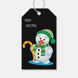 Etiqueta Para Presente Snowman com a etiqueta personalizada do presente d