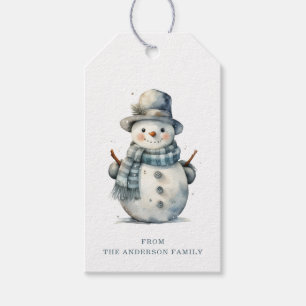 Etiqueta Para Presente Snowman Gift Tags