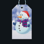 Etiqueta Para Presente Snowman Winter Merry Christmas Snow<br><div class="desc">Snowman Winter Feliz Snow Christmas Snow Tag.</div>